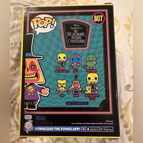 NIB Funko Pop! Disney: The Nightmare Before Christmas - Mayor (Blacklight) # 807 - Picture 3 of 6